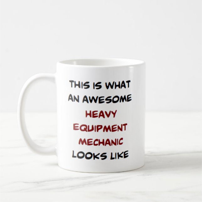 Mug mécanicien d'équipement lourd, génial (Gauche)