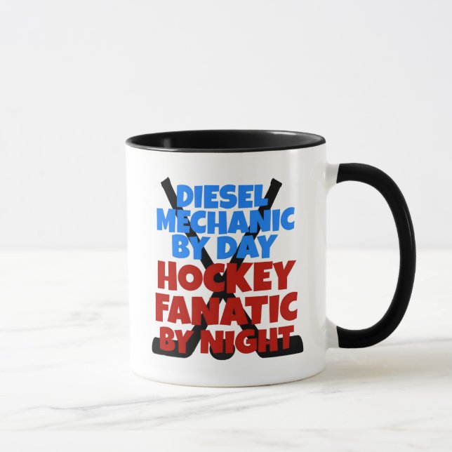 Mug Mécanique Diesel Lover de hockey (Droite)