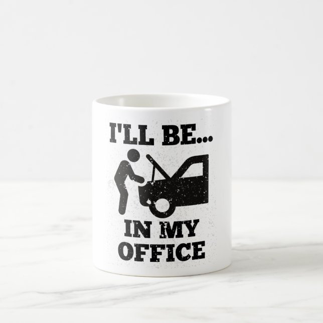 Mug Mécanique Je serai dans mon bureau Auto Lover Love (Centre)