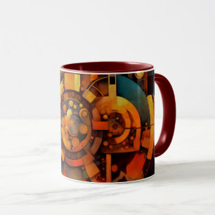Mug Mécanisme Solaire Steampunk Abstrait