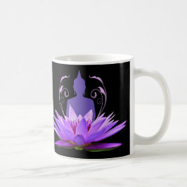 Mug Médaille élégante de fleurs de lotus pourpres