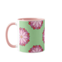 Médaillon asiatique rose pastel Floral