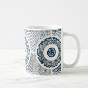 Mug Médaillon Chinois : Chinoiserie Bleu Indigo