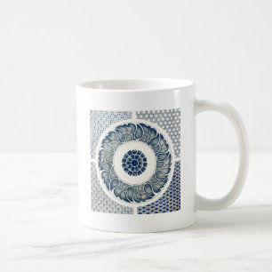 Mug Médaillon Chinois : Chinoiserie Bleu Indigo