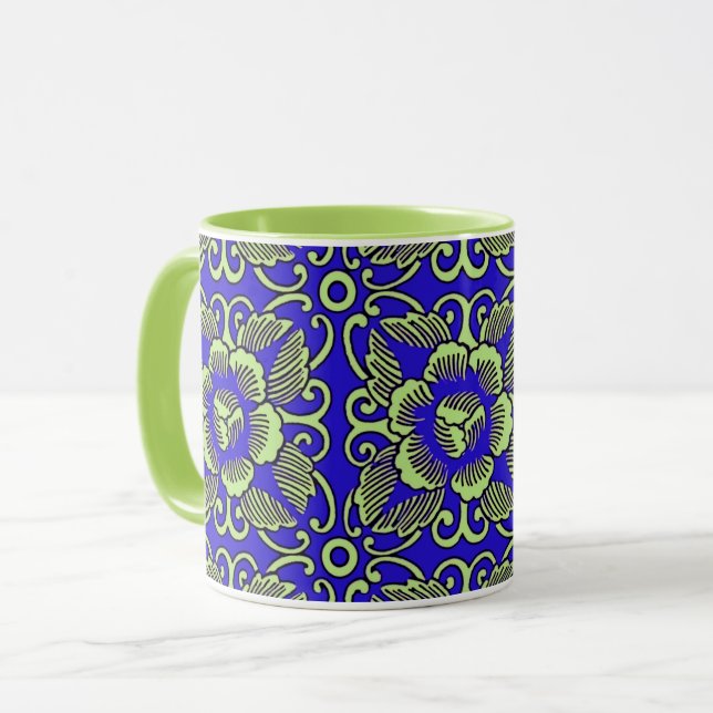 Mug Médaillon de fleurs de lime (Devant gauche)