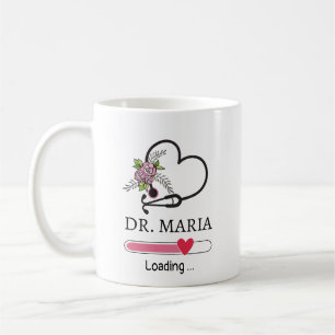 Mug Médecin Chargement Stéthoscope Nom Personnalisé