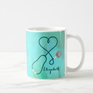 Mug Médecin diplômé d'infirmier autorisé de monogramme