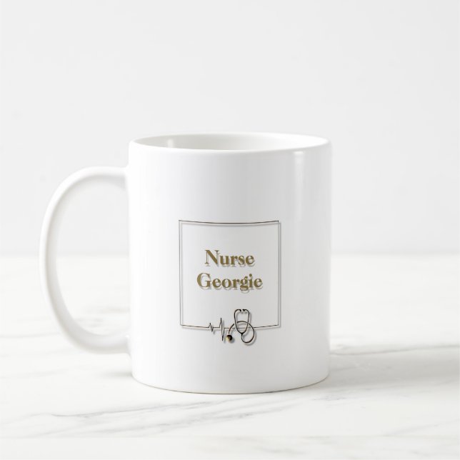 Mug Médecin infirmier Médicale Stethoscope (Gauche)