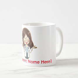 Mug Médecine féminine customisée, je suis médecin