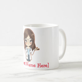 Mug Médecine féminine customisée, je suis médecin