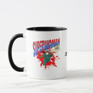 Mug Médecine SUPERFEMME, infirmière, docteur. Nom modi