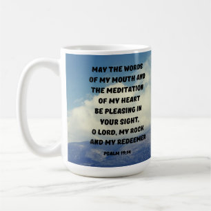 Mug Méditation De Mon Psaume Coeur 19:14 Verse De La B