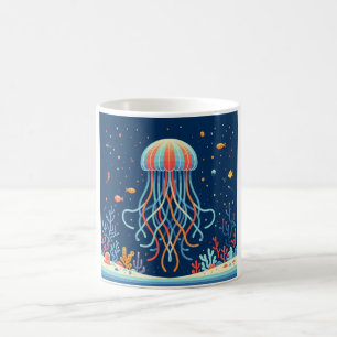 Mug méduse marine/plage/côtière