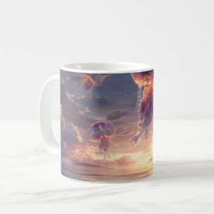 Mug Méduses lumineuses dans les cieux au coucher du so