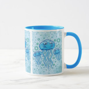 Mug Méduses mignonnes et bulles