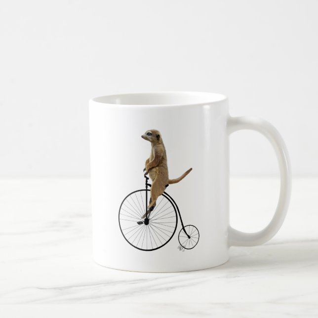 Mug Meerkat sur Black Penny Farthing (Droite)