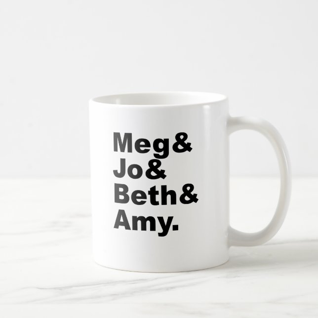 Mug Meg & Jo & Beth & Amy | Littérature des petites fe (Droite)