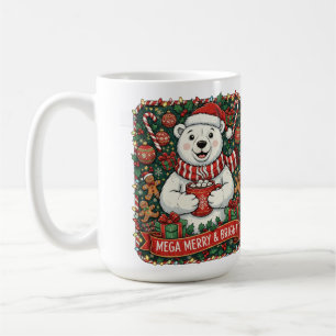 Mug Méga Joyeux et Lumineux – Ourson de Noël Mignon de