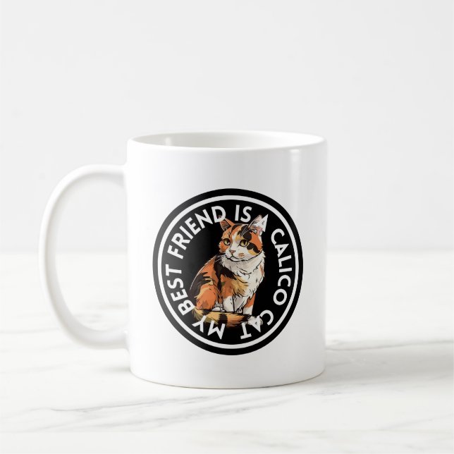 Mug Meilleur ami Calico Cat (Gauche)