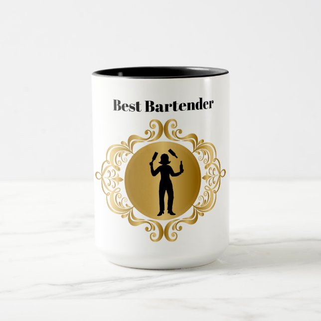 Mug Meilleur barman pour barman féminin (Centre)