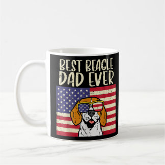Mug Meilleur Beagle père jamais drapeau Patriotique Ch