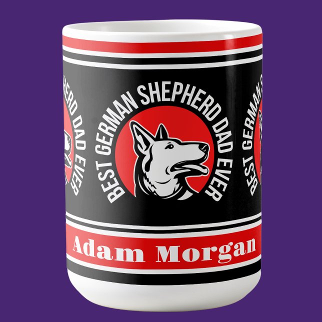 Mug Meilleur berger allemand personnalisé papa jamais (Créateur téléchargé)