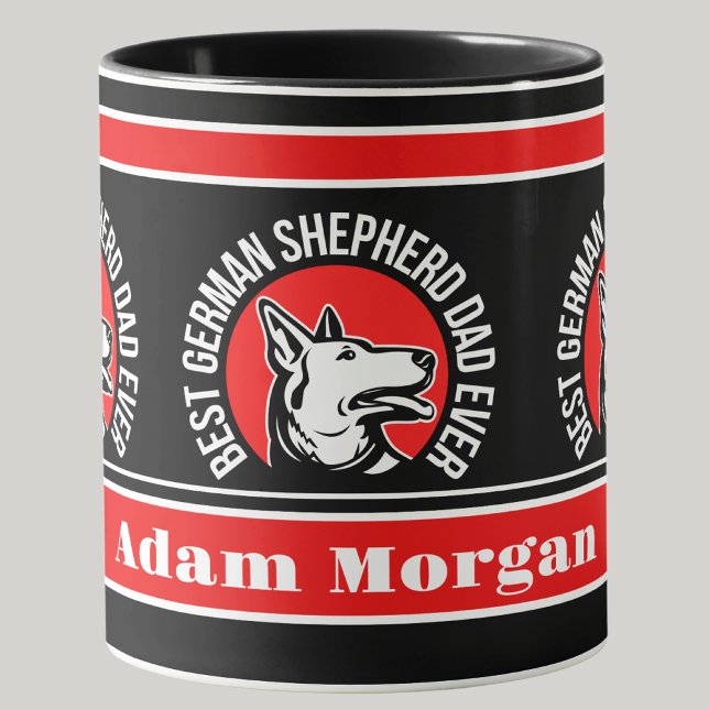 Mug Meilleur berger allemand personnalisé papa jamais (Créateur téléchargé)
