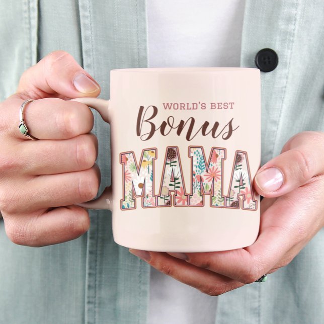 Mug Meilleur Bonus Mama Photo Fête des Mères Stepmaman (Créateur téléchargé)