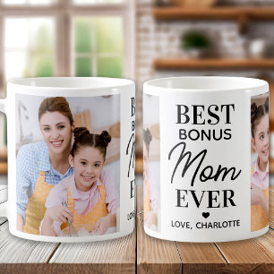 Mug Meilleur BONUS MOM toujours personnalisé 2 Photo F