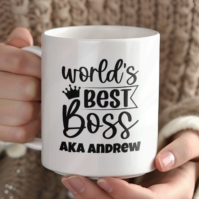 Mug Meilleur Boss du monde personnalisé (Créateur téléchargé)