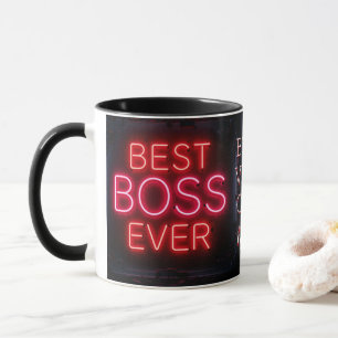 Mug Meilleur Boss Ever Non Lumières et Citation