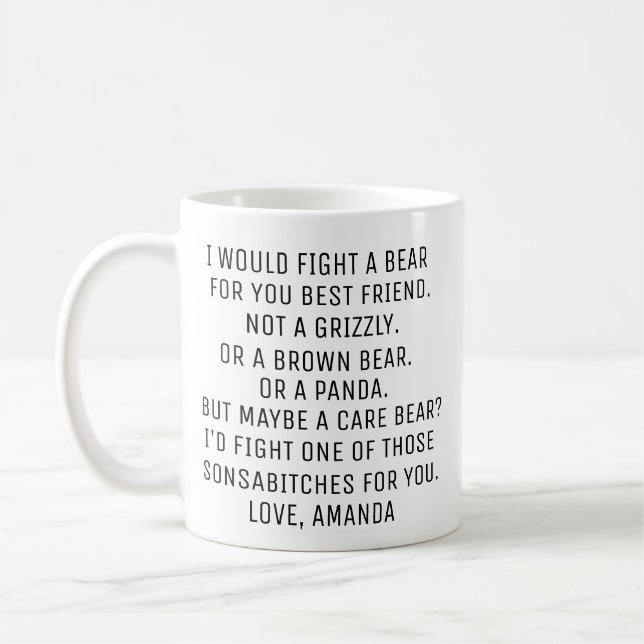 Mug Meilleur cadeau d'ami personnalisé meilleur ami (Gauche)