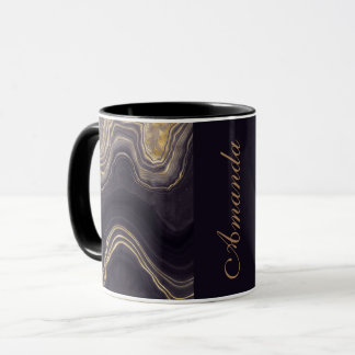 Mug Meilleur café à deux tons en marbre personnalisé, 