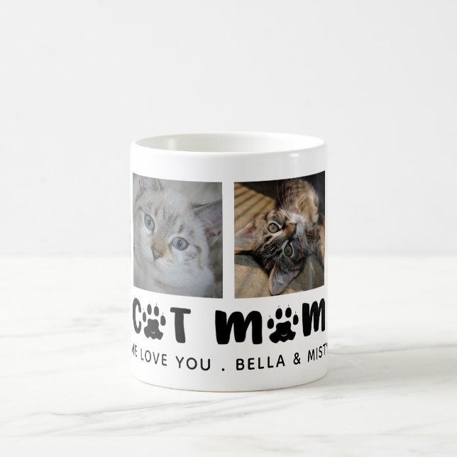Mug MEILLEUR CAT MOM JAMAIS Empreinte de patte Photo C (Centre)