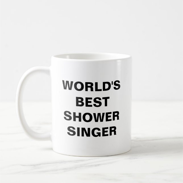 Mug Meilleur chanteur de douche du monde (Gauche)