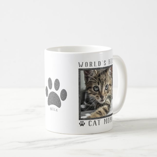 Mug Meilleur Chat au monde Mère Parties scintillant Ar (Devant droit)