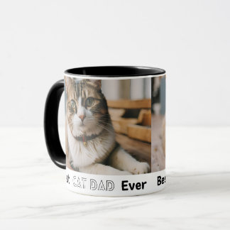 Mug Meilleur Chat Papa Jamais une photo personnalisée 