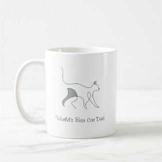 Mug Meilleur Chat Papa Simple Élégant Personnalisé