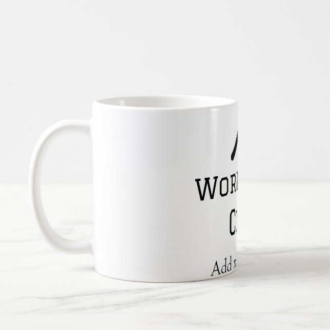 Mug Meilleur chef du monde ajouter nom texte cuisine m (Gauche)