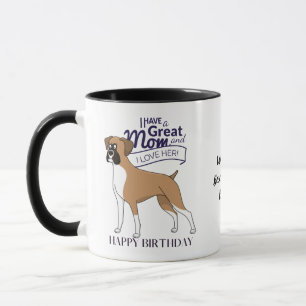 Mug MEILLEUR CHIEN BOXER MOM MOM Fun personnalisé