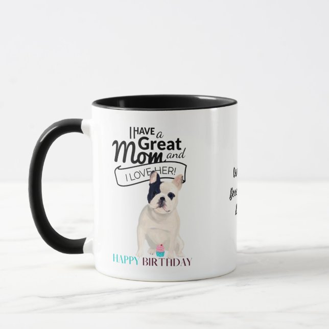 Mug MEILLEUR CHIEN FRENCHIE MOM CHIEN Personnalisé Fun (Gauche)