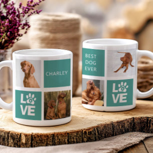 Mug Meilleur Chien jamais Turquoise Personnalisé 5 Pho