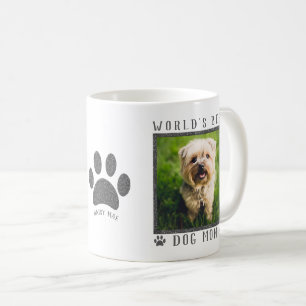 Mug Meilleur Chien Maman Parties scintillant Argent Po