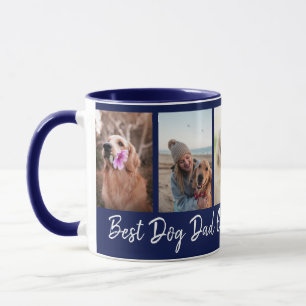Mug Meilleur Chien Papa Jamais Pet 5 Photo Collage Ble