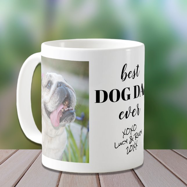 Mug Meilleur Chien Papa Jamais Photos Personnalisées (Créateur téléchargé)