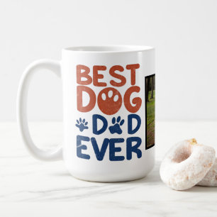 Mug meilleur chien papa jamais retro photo personnalis