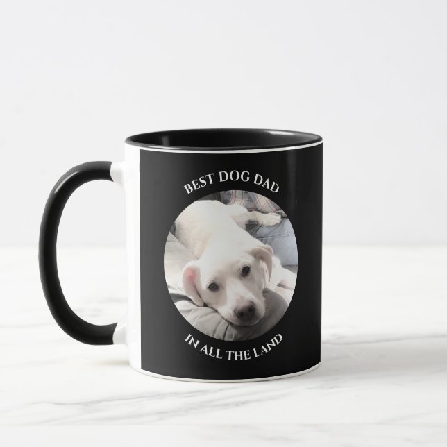 Mug Meilleur Chien Papa Photo Sweet White Chien Chien  (Gauche)