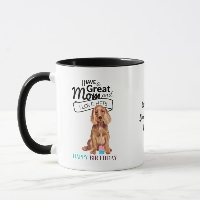 Mug MEILLEUR COCKER SPANIEL DOG MOM Personnalisé (Gauche)