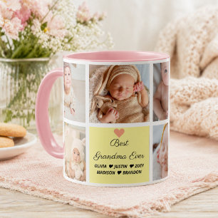 Mug Meilleur collage photo de la grand-mère