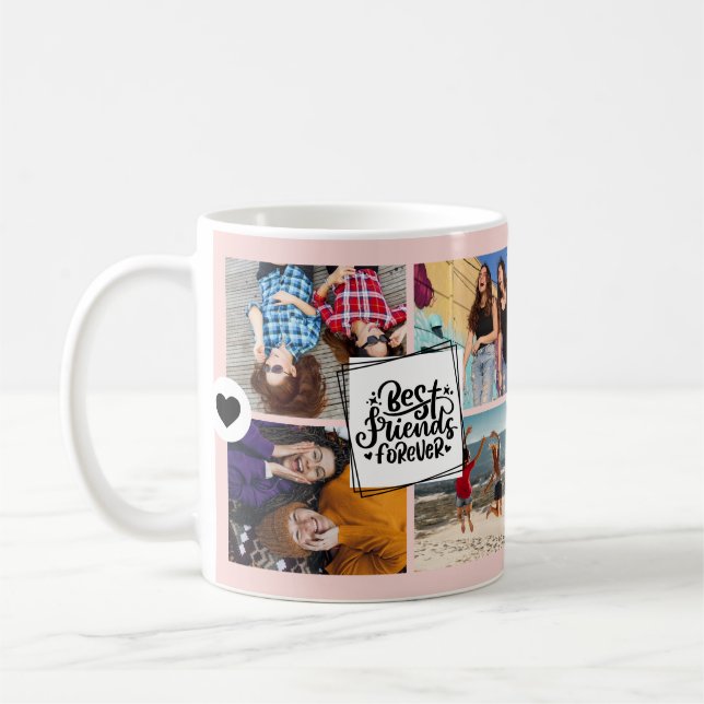 Mug Meilleur Collage photo des amis pour toujours (Gauche)